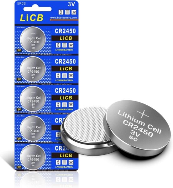 LiCB CR2450 Lithium Battery (pack of 5)