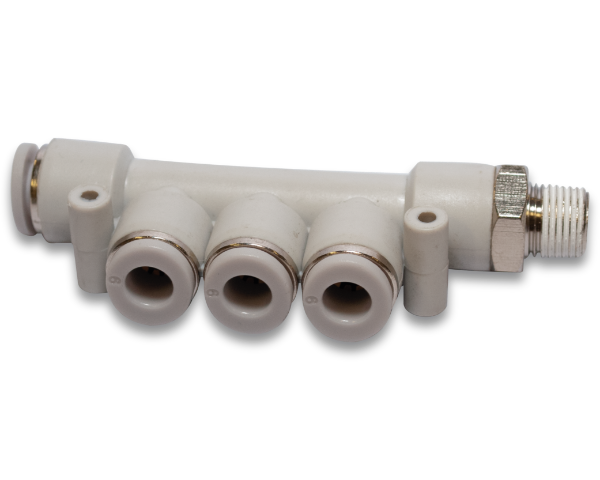 Vale® 5-Way Multiple Reducing Connector (BSPT) Grey Line