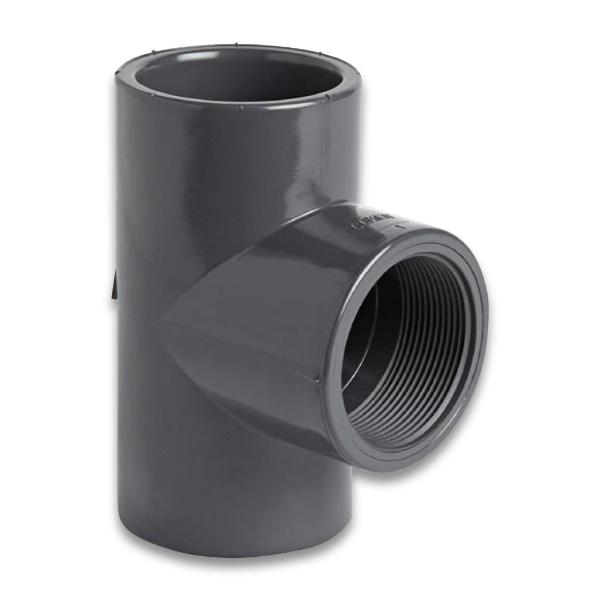 Vale® uPVC Plain to Threaded Tee 90°