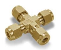 Ham-Let Let-Lok® Brass Metric Union Cross