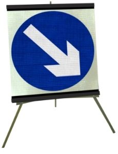 Square Reflective Directional Arrow Sign