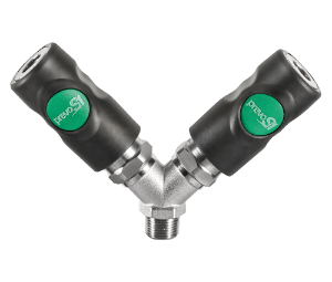 Prevost® ESI Tapered Parallel Male Threaded Twin Coupling