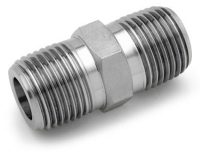 Ham-Let® Pipeline stainless steel hex nipple NPT to NPT 